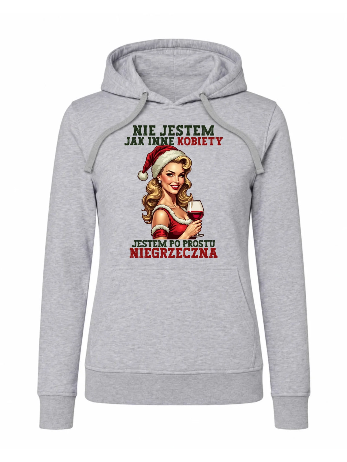 Bluza damska z kapturem świąteczna - prezent dla niej - Nie jestem jak inne kobiety BN03