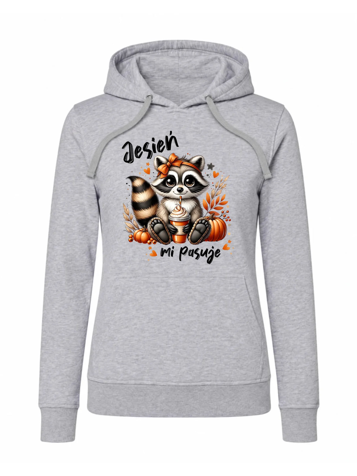 Bluza damska z kapturem jesienna - Jesień mi pasuje JS25