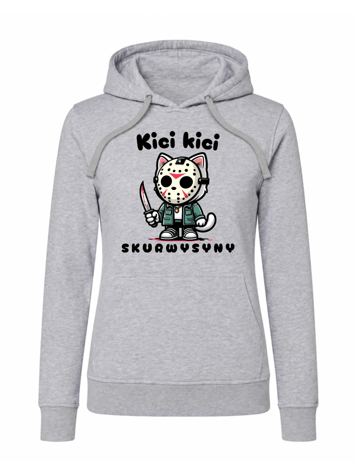 Bluza damska z kapturem na Halloween - Kici kici sk*rwysyny - bez cenzury HL28