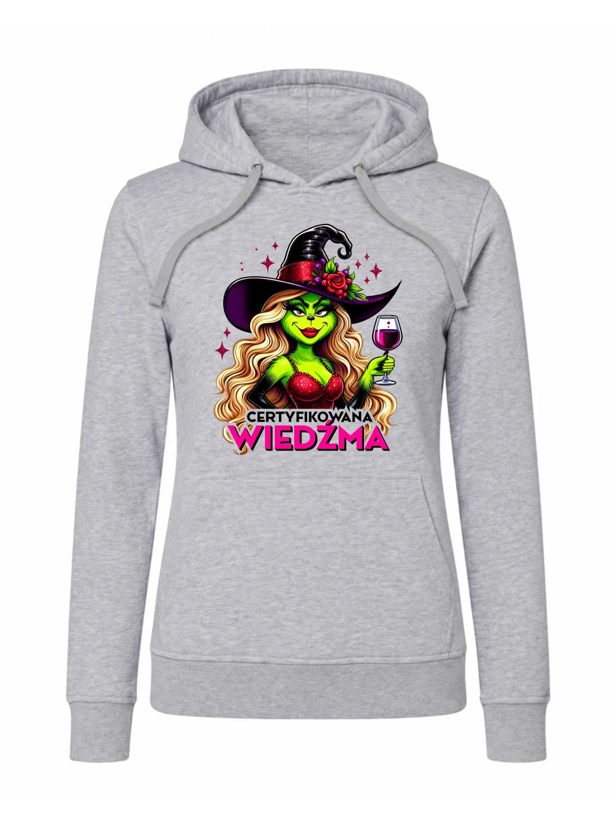 Bluza damska z kapturem - Certyfikowana wiedźma - śmieszna HL13