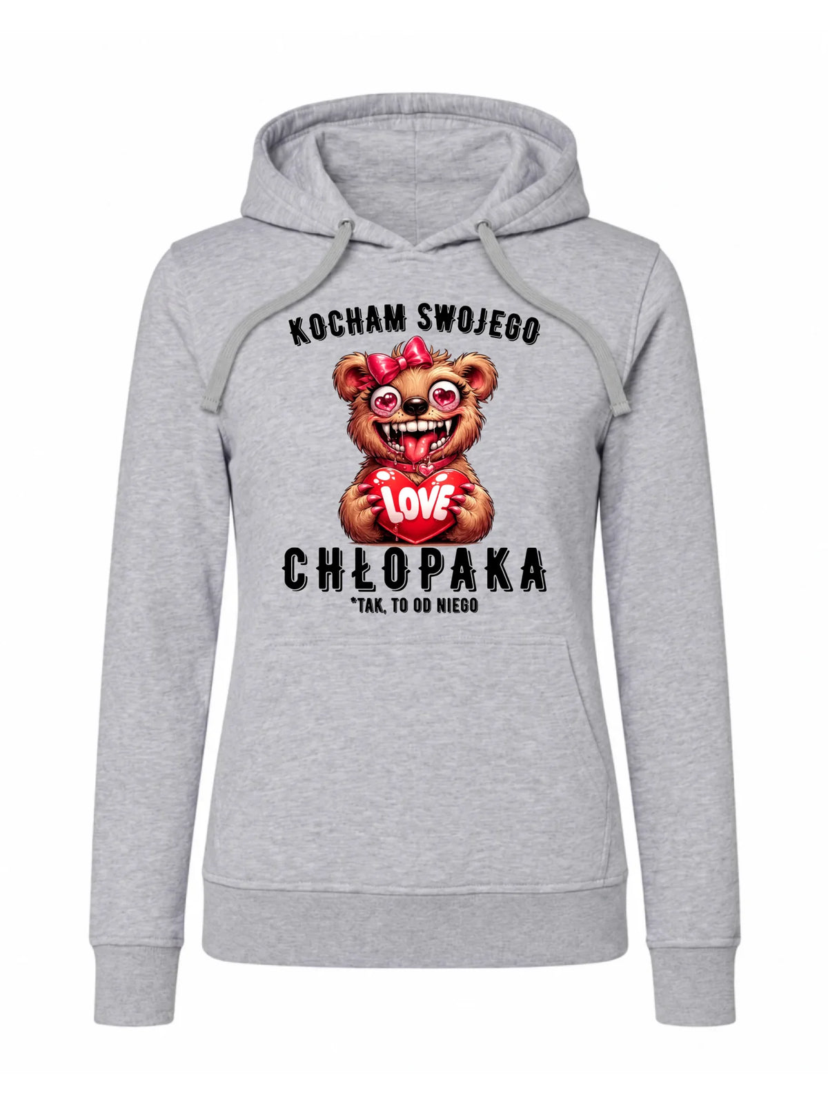 Bluza damska z kapturem dla dziewczyny - Kocham swojego chłopaka W89