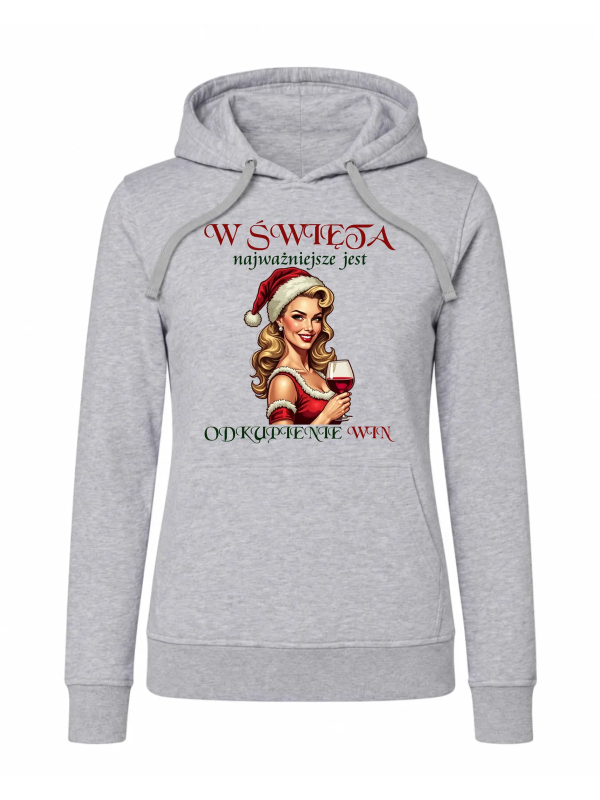 Bluza damska z kapturem świąteczna - Odkupienie win BN04