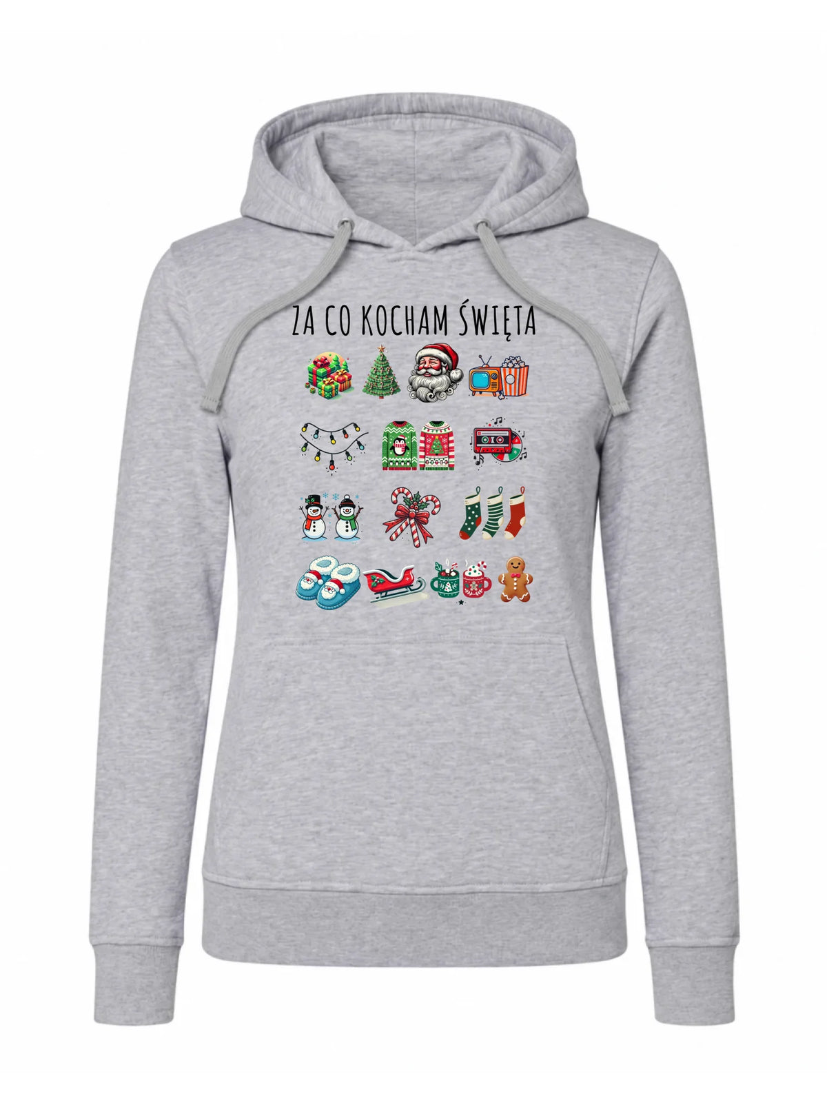 Bluza damska z kapturem świąteczna - Za co kocham święta BN130