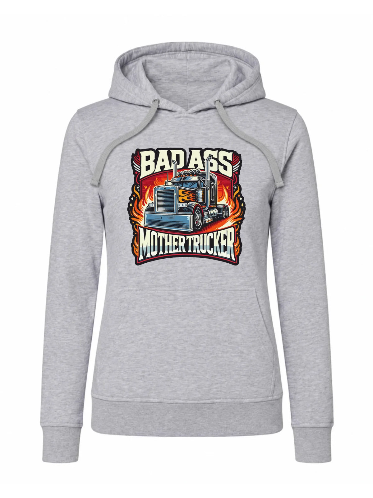 Bluza damska z kapturem dla kierowcy tira - Badass Mother Trucker ZKT04
