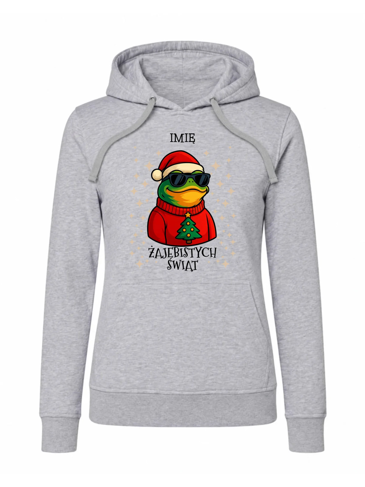Bluza damska z kapturem świąteczna - Żajebistych Świąt - personalizowana BN144