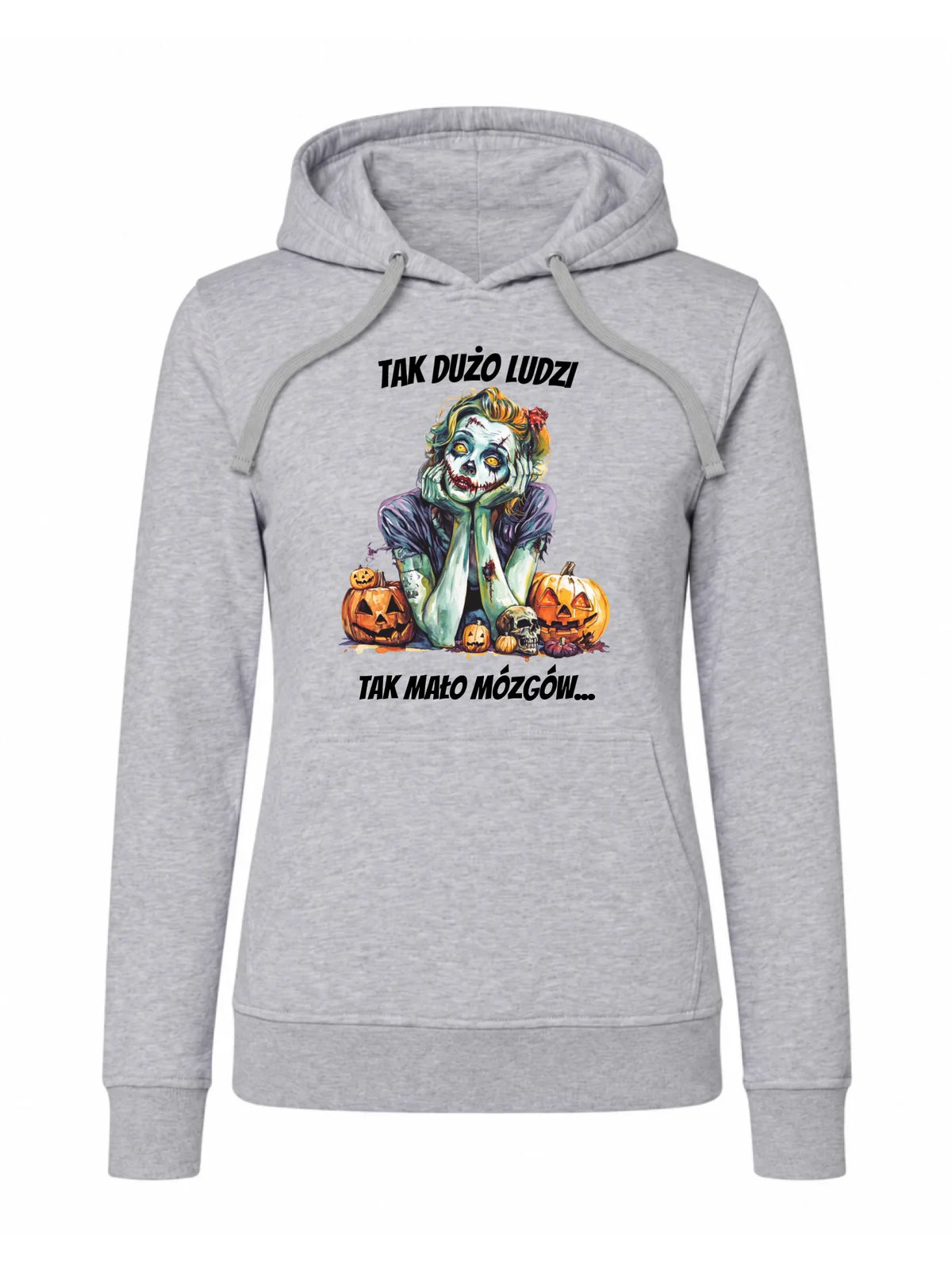 Bluza damska z kapturem na Halloween - Zombie - Tak mało mózgów HL31