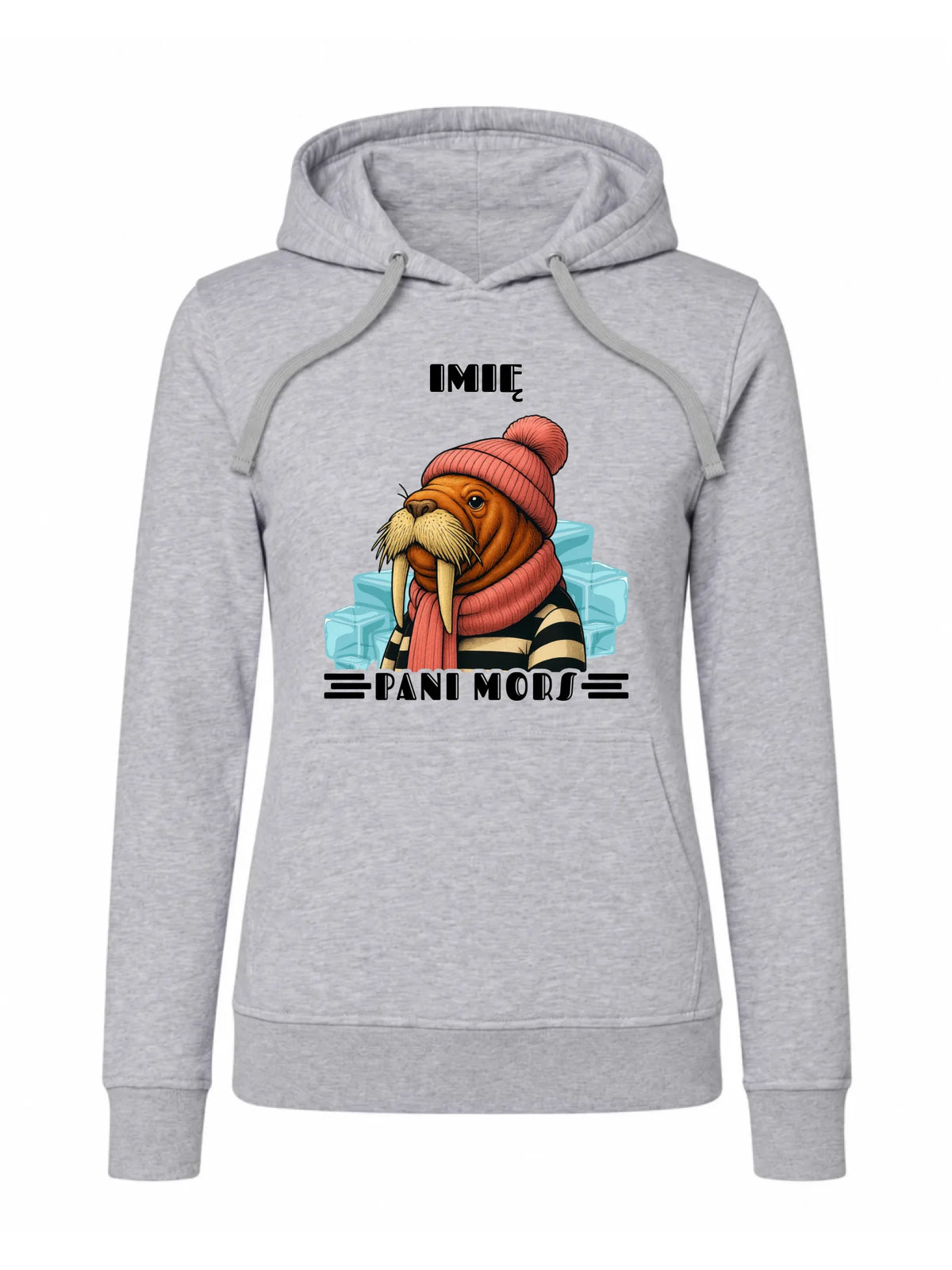 Bluza damska z kapturem - prezent dla morsa - Pani Mors - personalizowana HM16