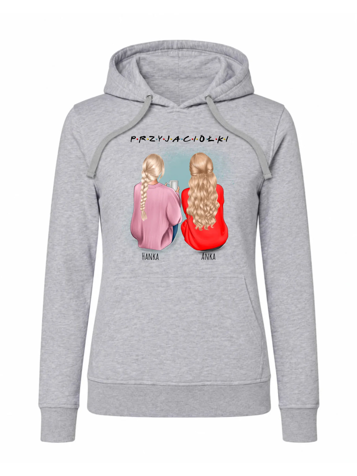 Bluza damska z kapturem - prezent dla przyjaciółki - personalizowane postacie 2-4 osoby PR02