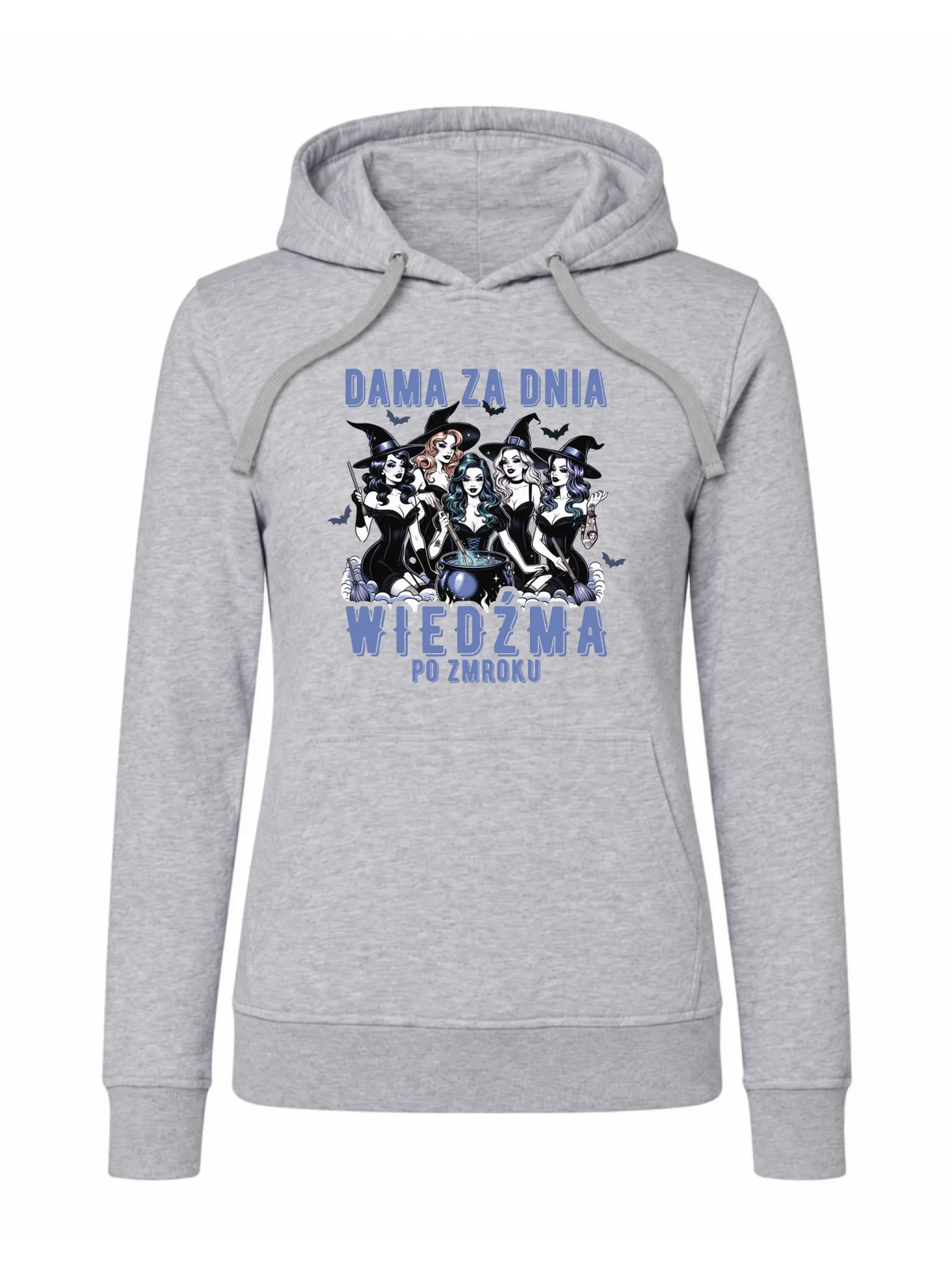 Bluza damska z kapturem - Dama za dnia wiedźma po zmroku HL16