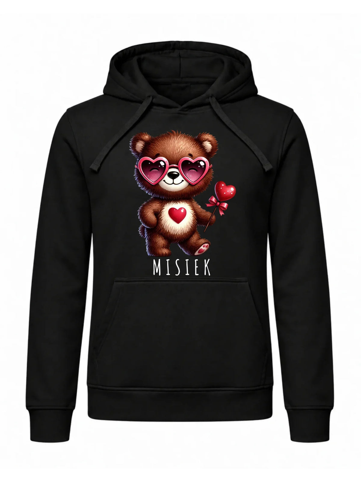 Bluza męska z kapturem - Misiek z sercem W34