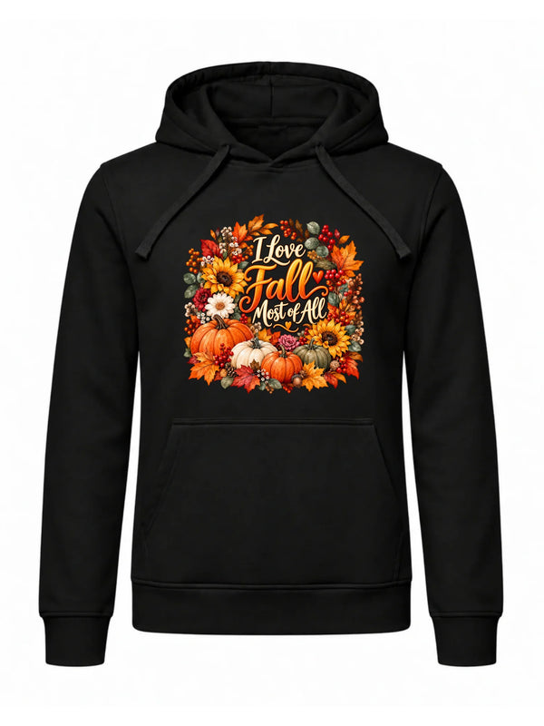 Bluza męska z kapturem jesienna - I Love Fall Most of All