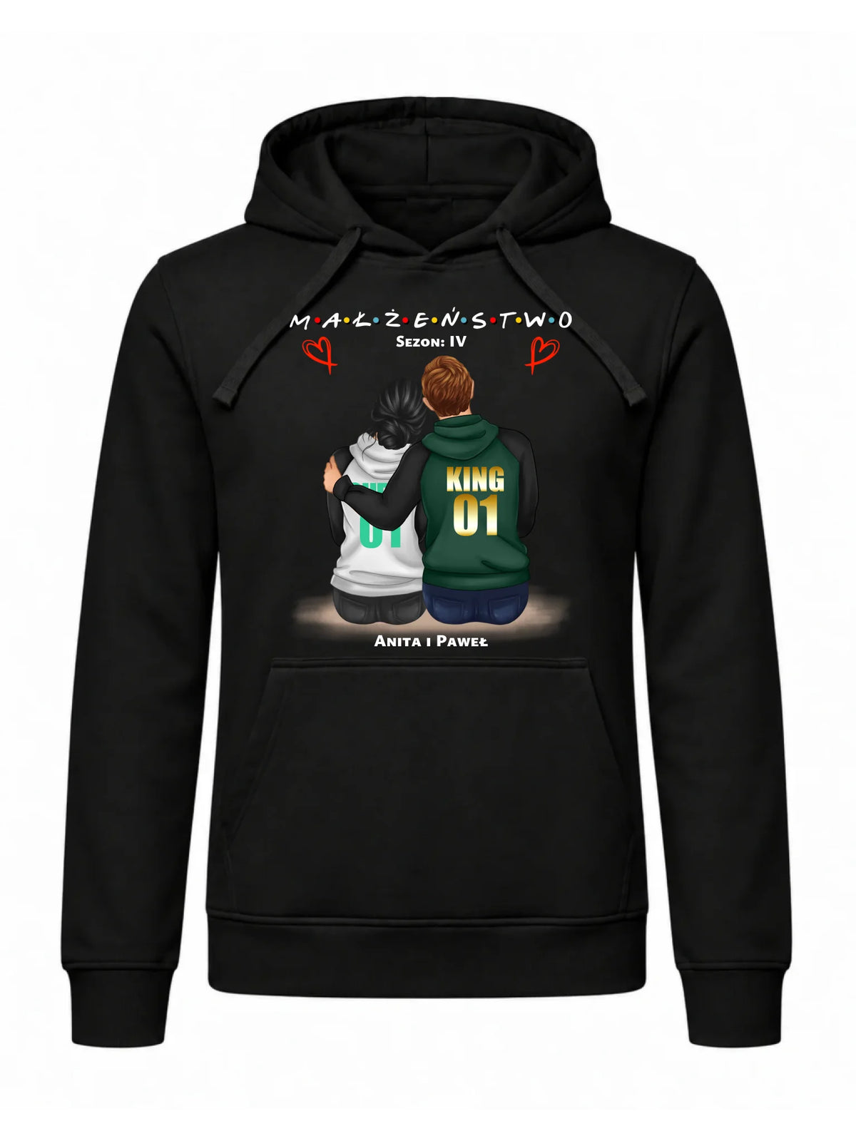 Bluza męska z kapturem dla męża - Małżeństwo Sezon - personalizowana W05