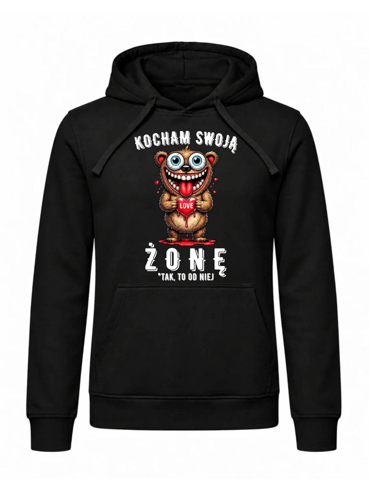 Bluza męska z kapturem dla męża - Kocham swoją żonę W23