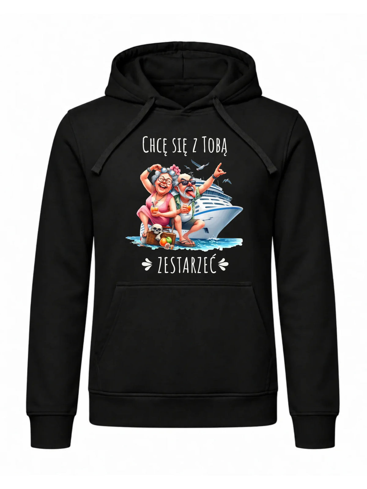 Bluza męska z kapturem - Chcę się z Tobą zestarzeć W80