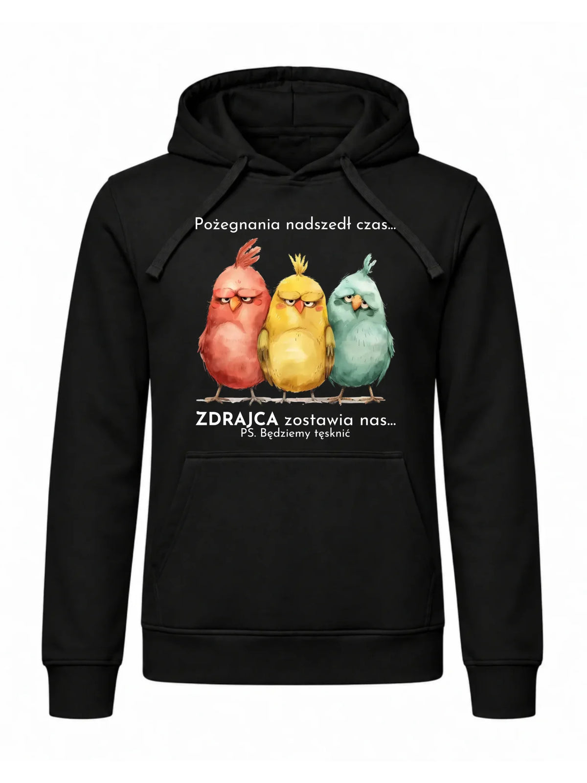Bluza męska z kapturem na odejście z pracy - Pożegnania nadszedł czas