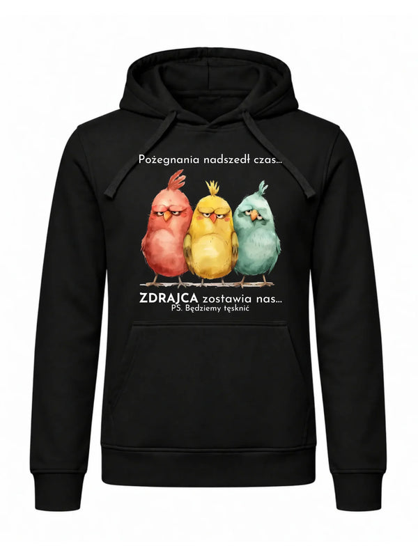 Bluza męska z kapturem na odejście z pracy - Pożegnania nadszedł czas