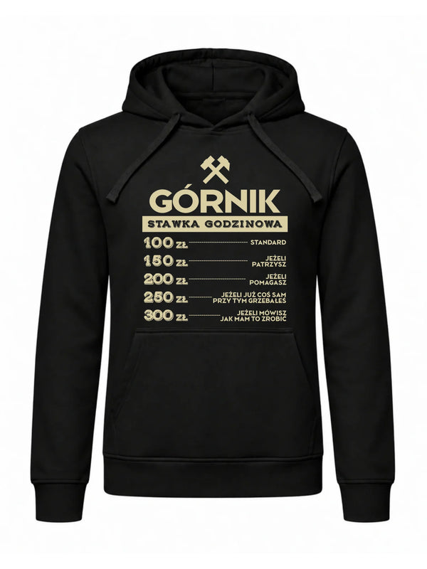 Bluza męska z kapturem dla górnika - Stawka godzinowa