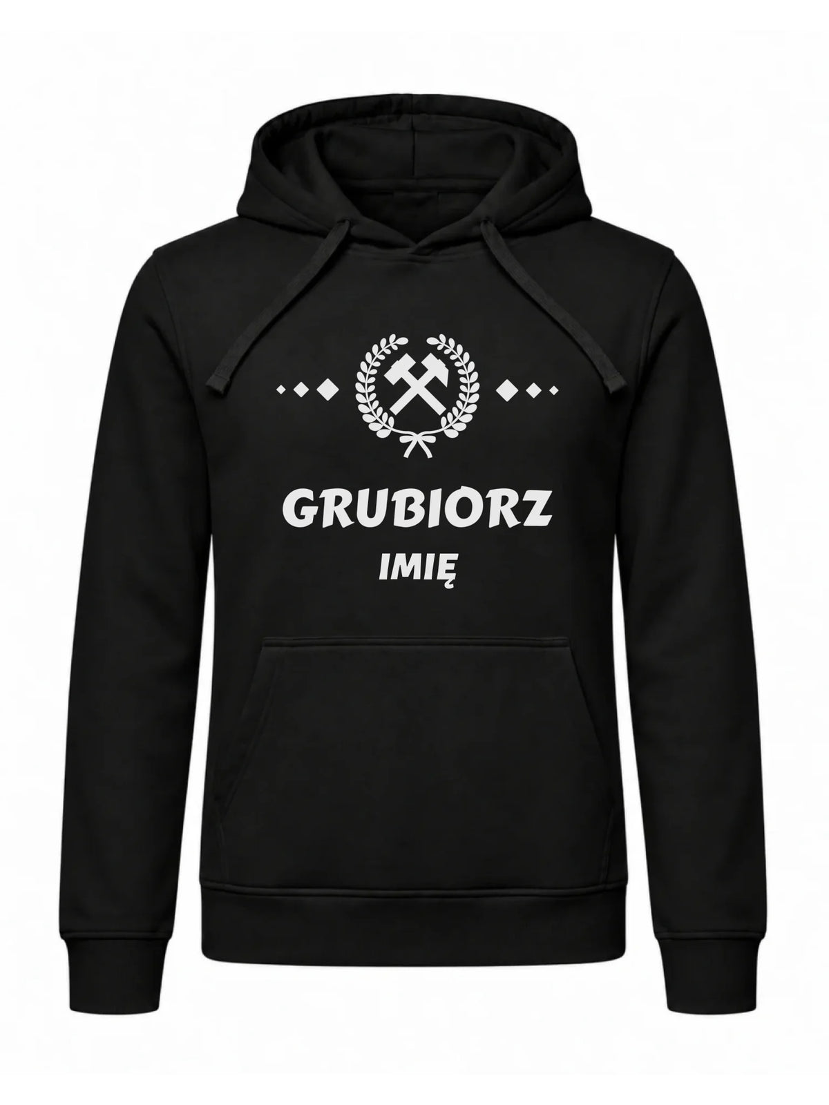 Bluza męska z kapturem i imieniem dla górnika - Grubiorz