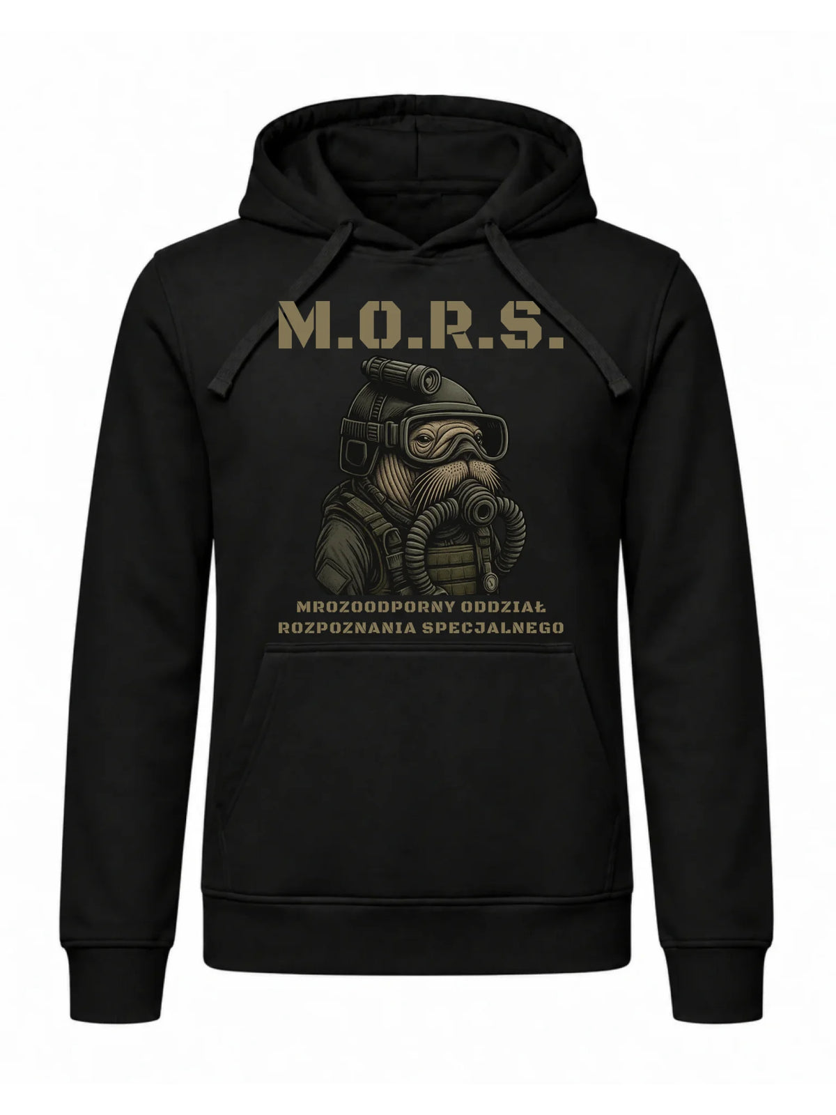Bluza męska z kapturem - prezent dla morsa - M.O.R.S. Mrozoodporny Oddział Rozpoznania Specjalnego HM20