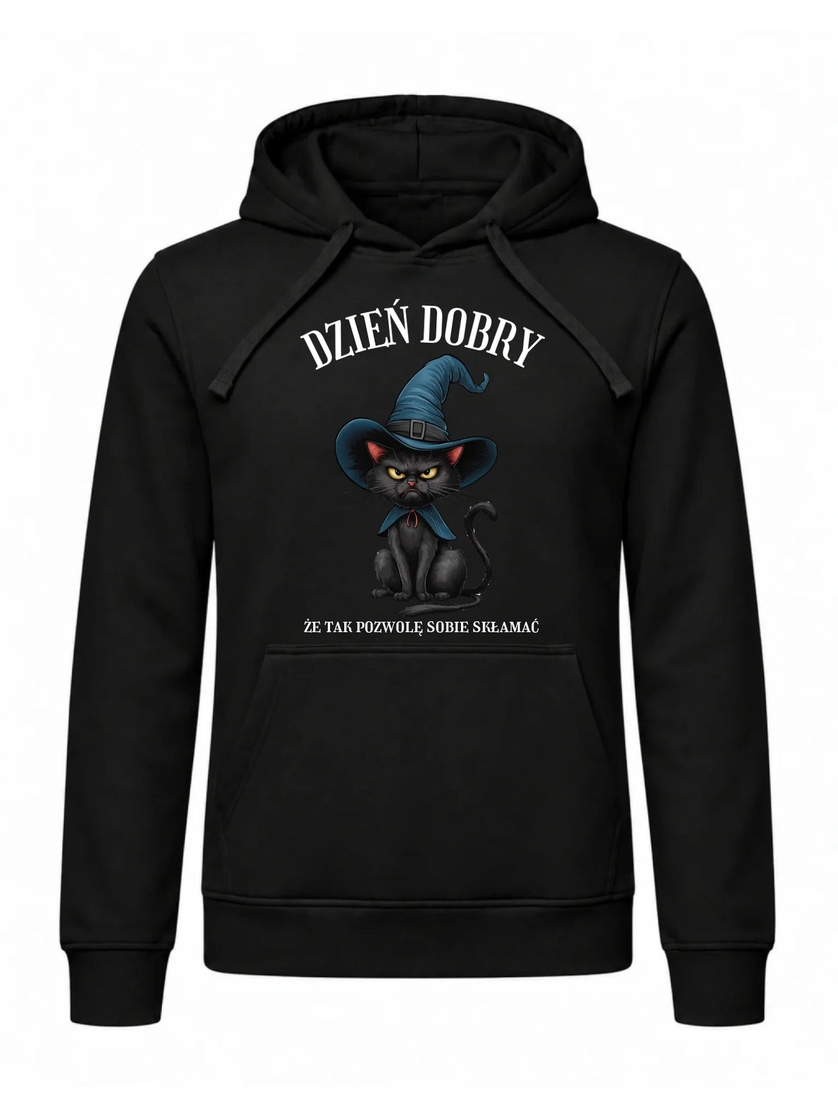 Bluza męska z kapturem halloweenowa - Dzień dobry, że tak pozwolę sobie skłamać HL27