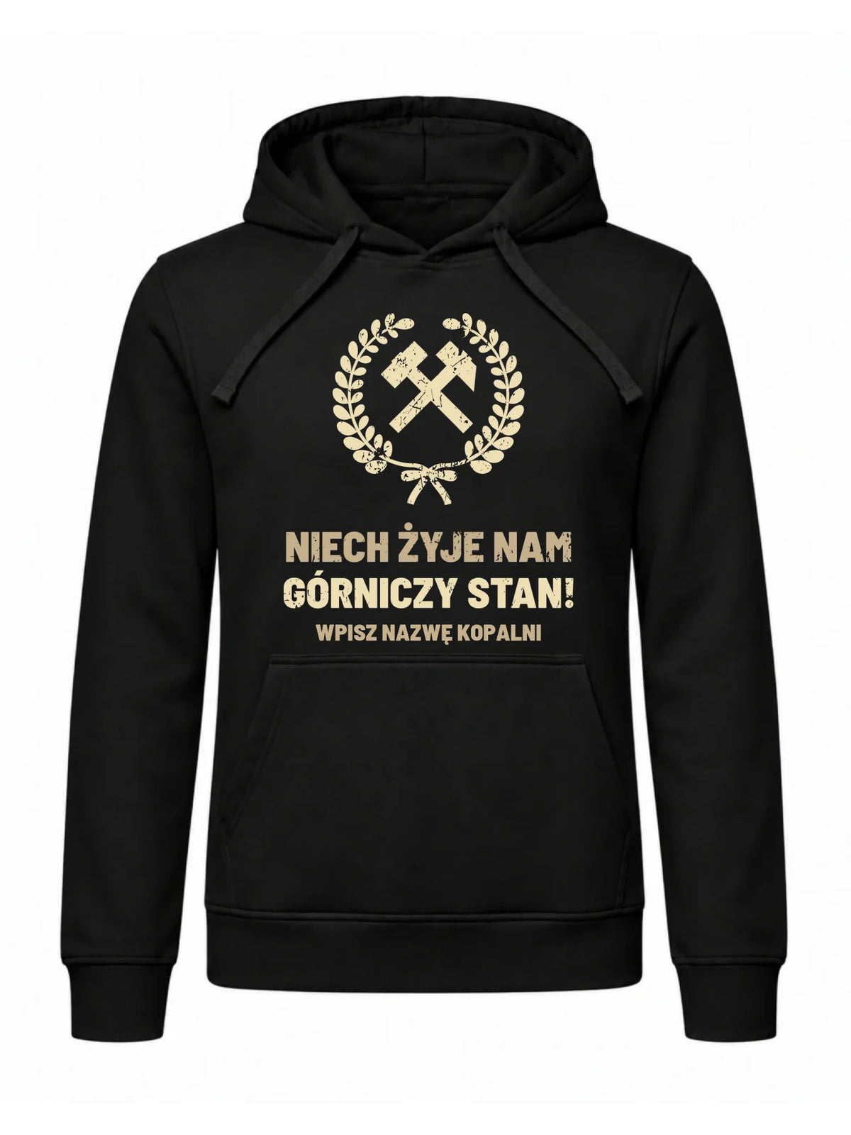 Bluza męska z kapturem i nazwą kopalni dla górnika - Niech żyje nam górniczy stan