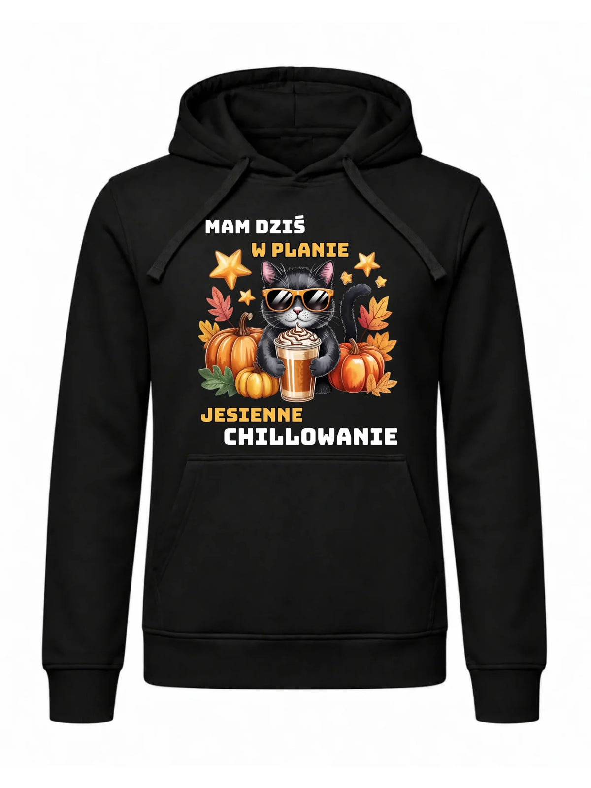Bluza męska z kapturem jesienna - Mam dziś w planie jesienne chillowanie JS34