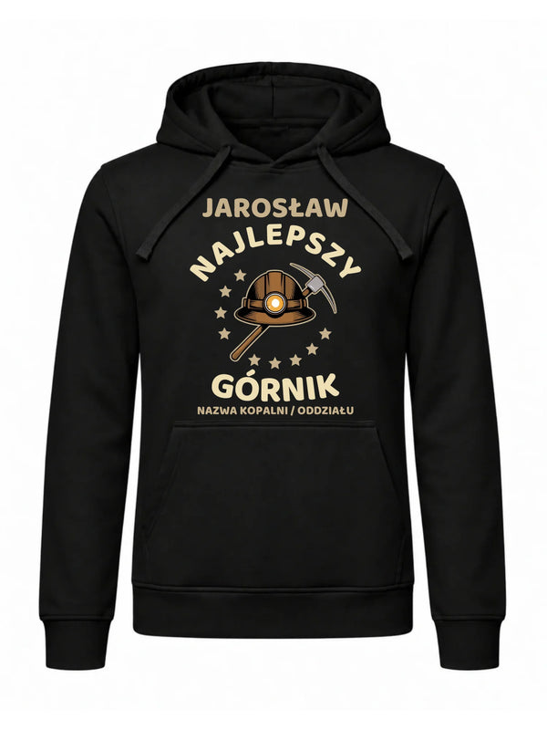 Bluza męska z kapturem i imieniem dla górnika - Najlepszy Górnik