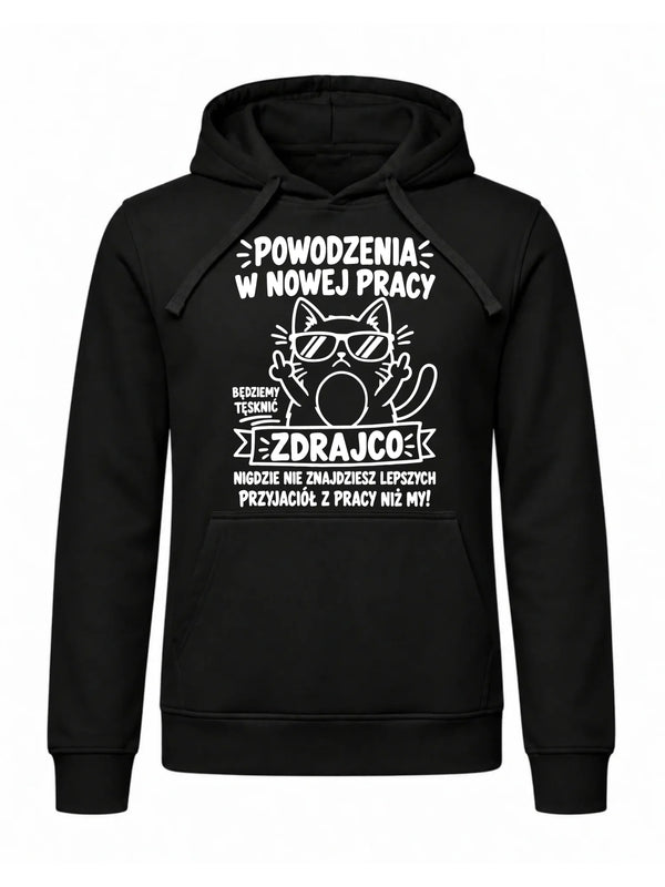 Bluza męska z kapturem na odejście z pracy - Powodzenia w nowej pracy, zdrajco!