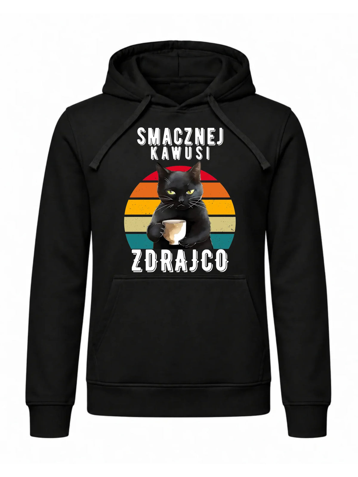 Bluza męska z kapturem na odejście z pracy - Smacznej kawusi Zdrajco