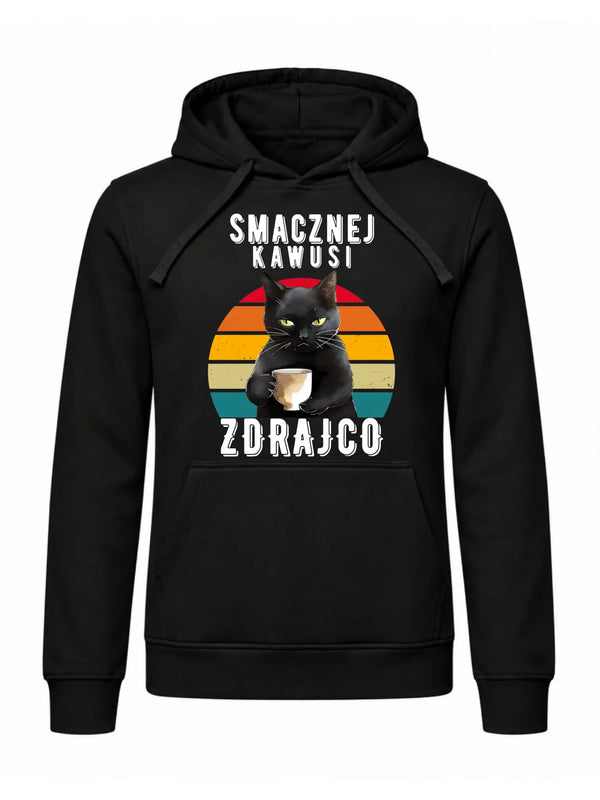 Bluza męska z kapturem na odejście z pracy - Smacznej kawusi Zdrajco