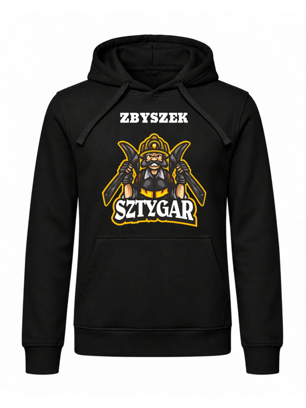 Bluza męska z kapturem i imieniem dla górnika - Sztygar