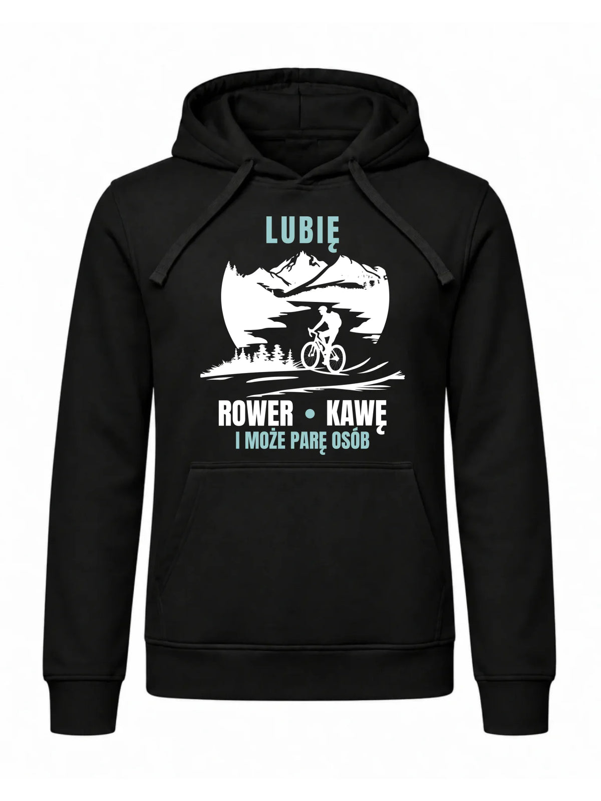 Bluza męska z kapturem - Lubię rower kawę i może parę osób HR05