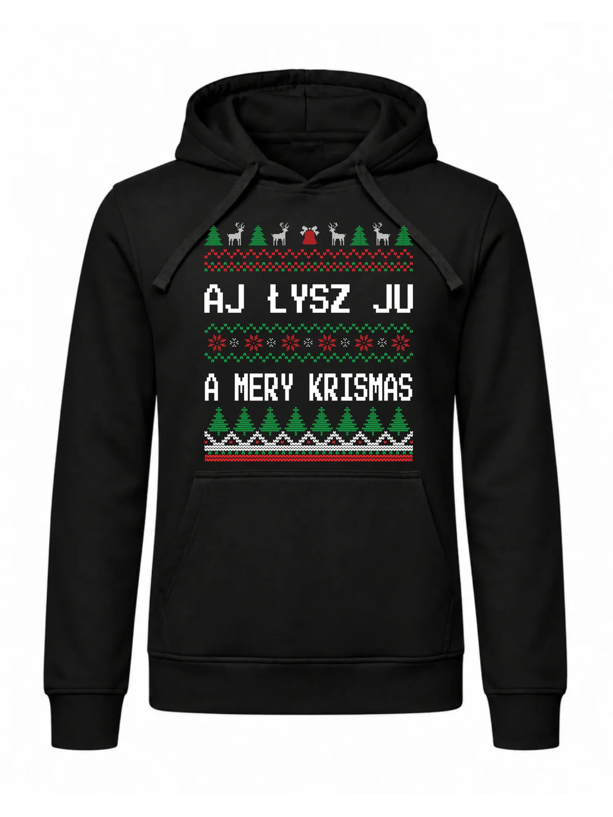 Bluza męska z kapturem świąteczna - Aj łysz ju a mery krismas BN12
