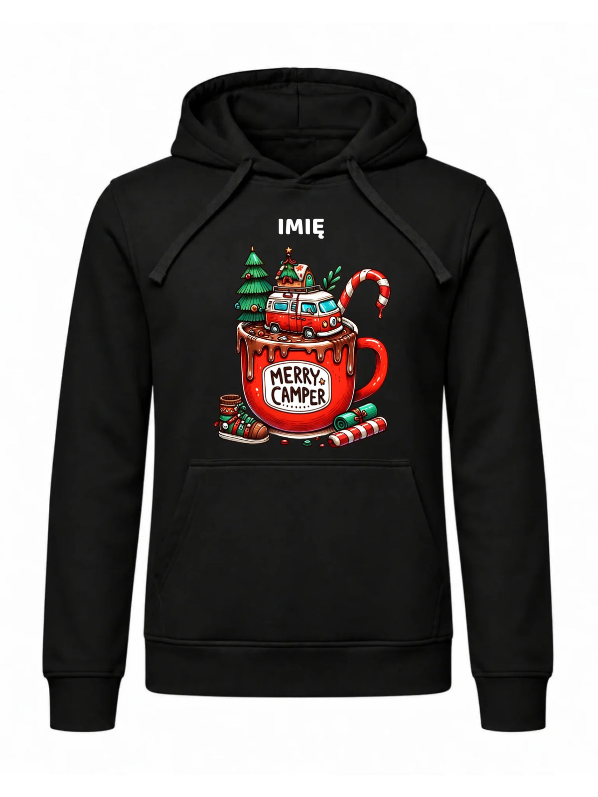 Bluza męska z kapturem świąteczna - Kamper Merry Camper - personalizowana BN43