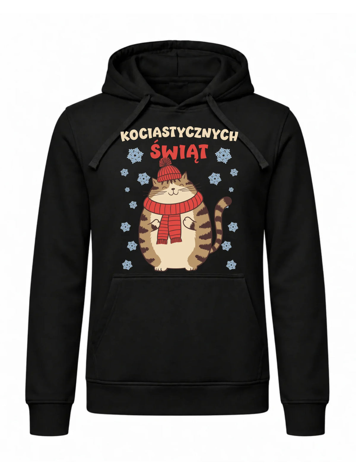 Bluza męska z kapturem świąteczna - prezent na święta - Kociastycznych świąt BN154