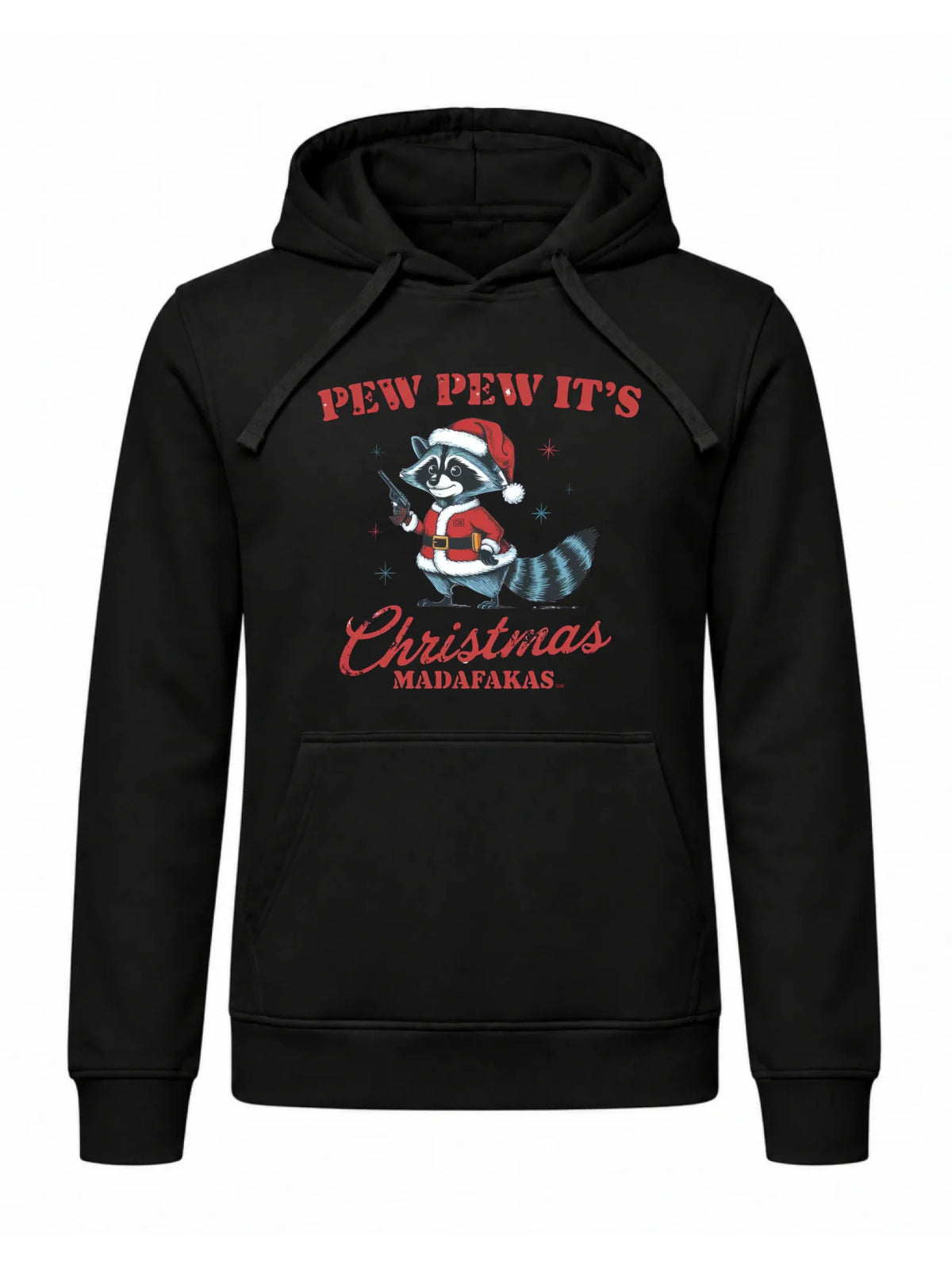 Bluza męska z kapturem świąteczna - Pew pew it's Christmas BN60