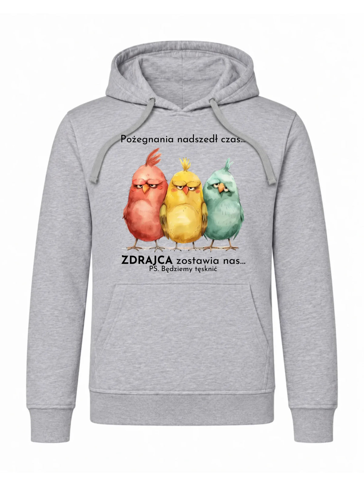 Bluza męska z kapturem na odejście z pracy - Pożegnania nadszedł czas