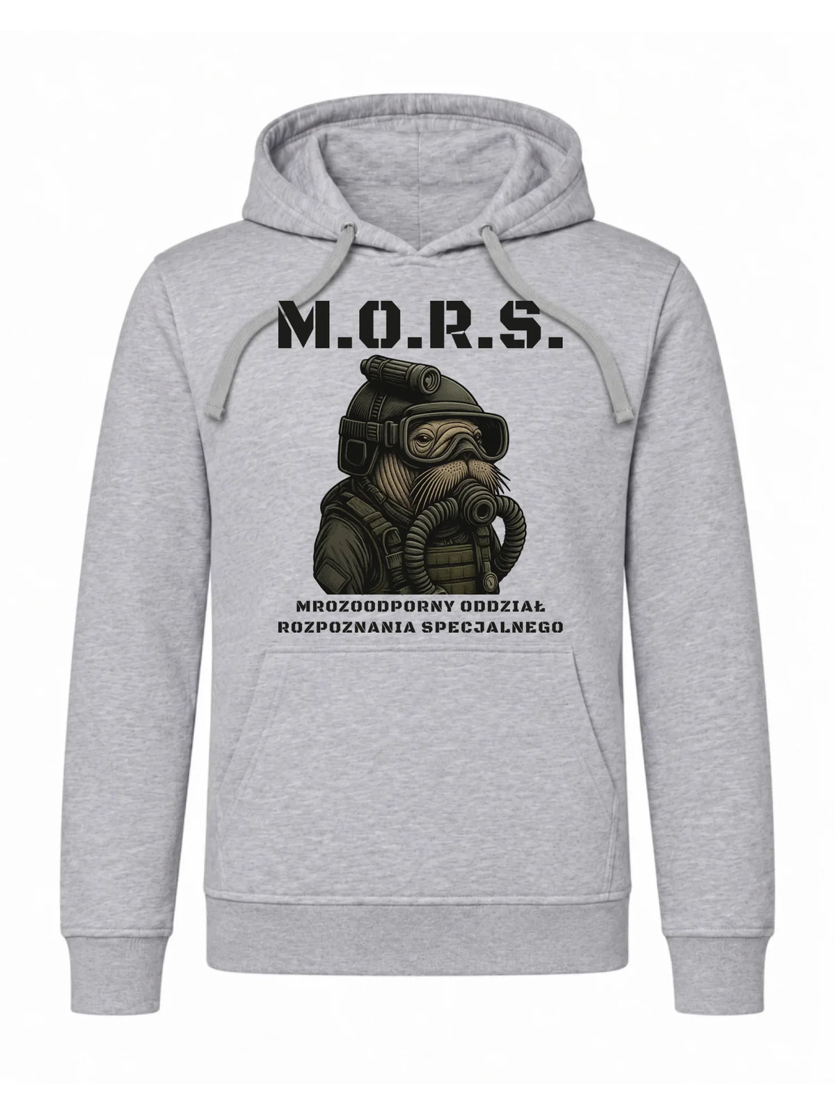 Bluza męska z kapturem - prezent dla morsa - M.O.R.S. Mrozoodporny Oddział Rozpoznania Specjalnego HM20