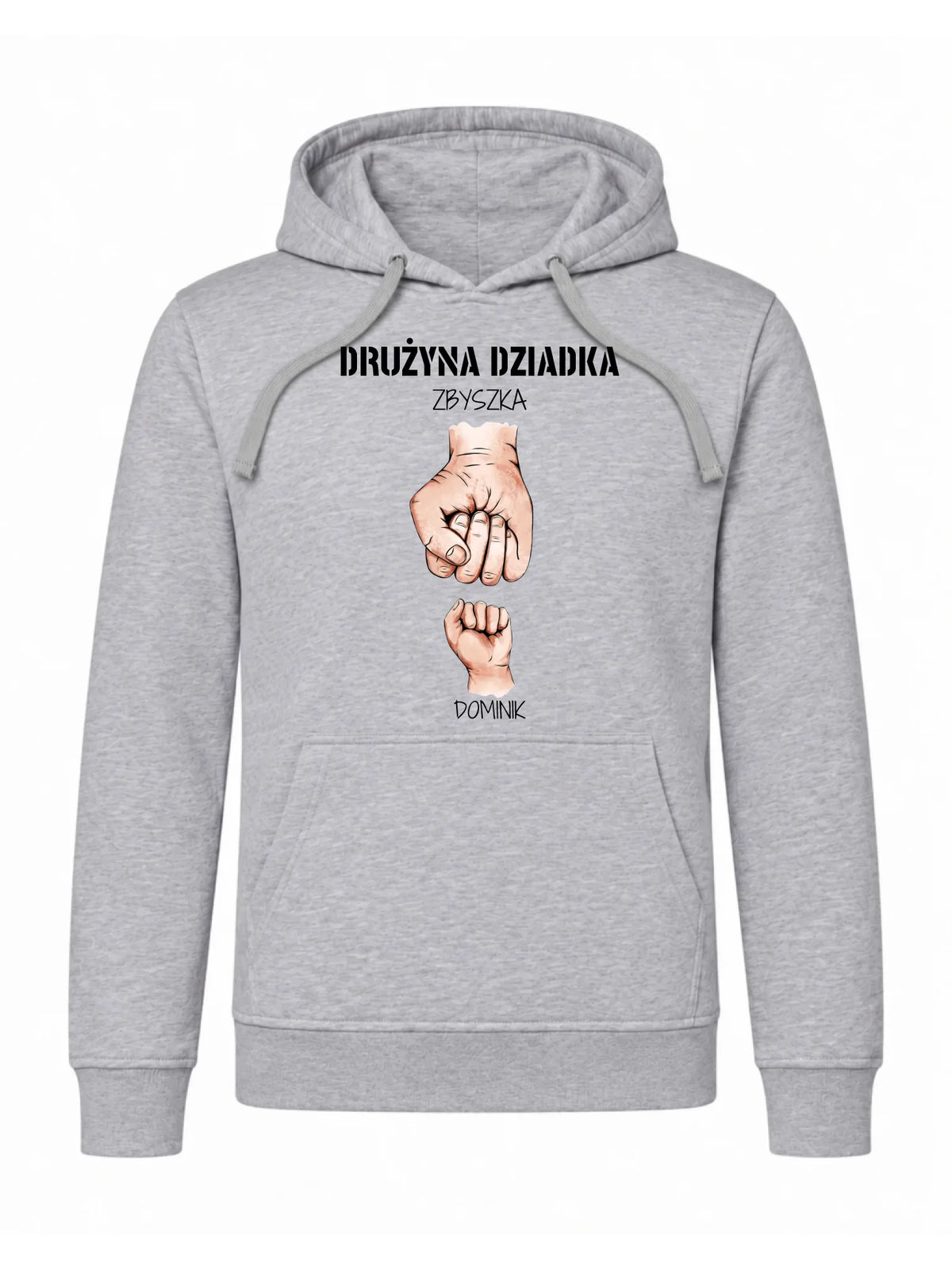 Bluza z kapturem dla dziadka - Drużyna dziadka 1-6 imion wnuków - personalizowana D07