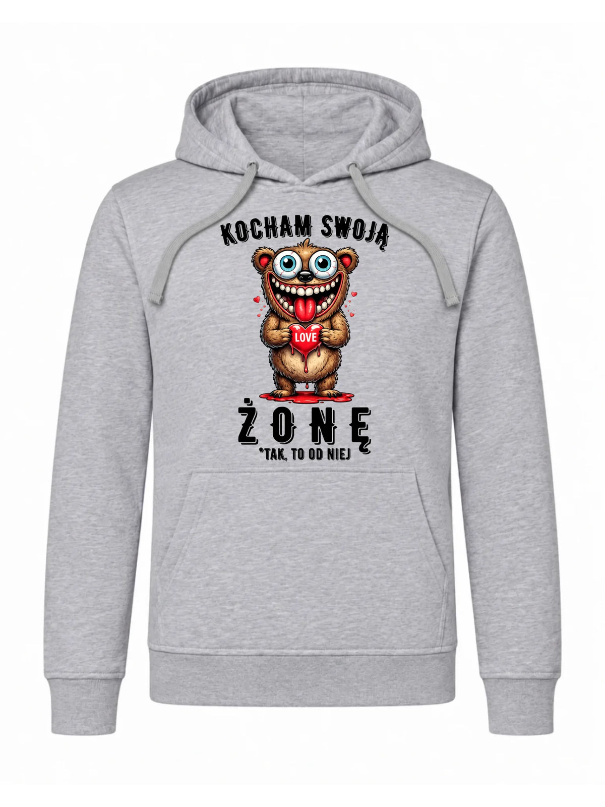 Bluza męska z kapturem dla męża - Kocham swoją żonę W23
