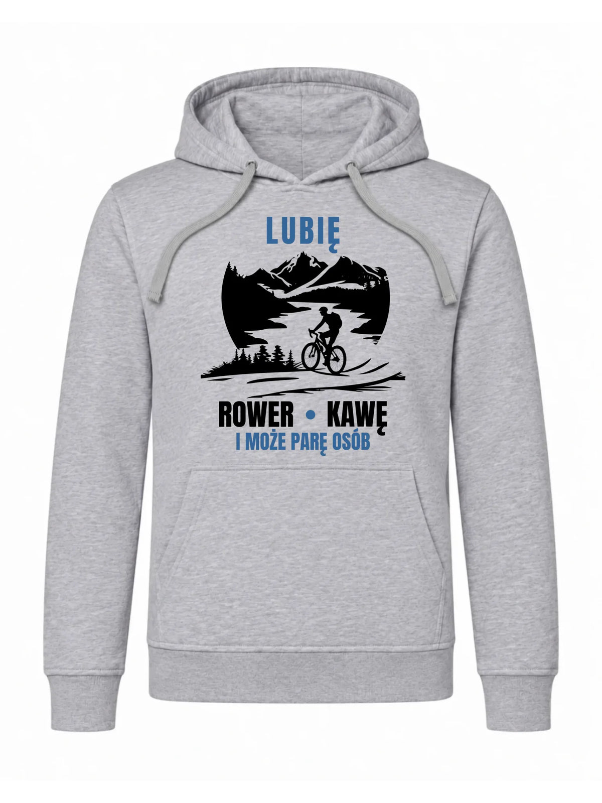 Bluza męska z kapturem - Lubię rower kawę i może parę osób HR05