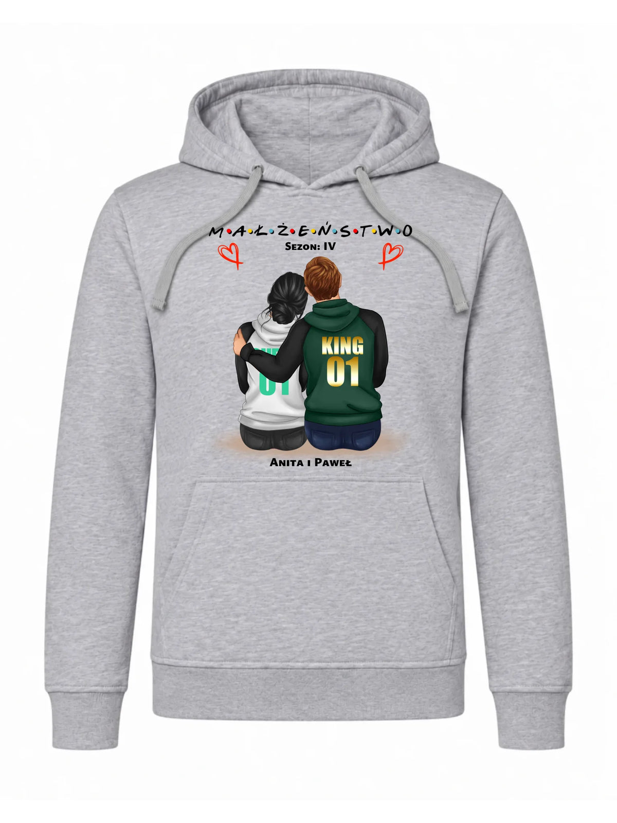 Bluza męska z kapturem dla męża - Małżeństwo Sezon - personalizowana W05