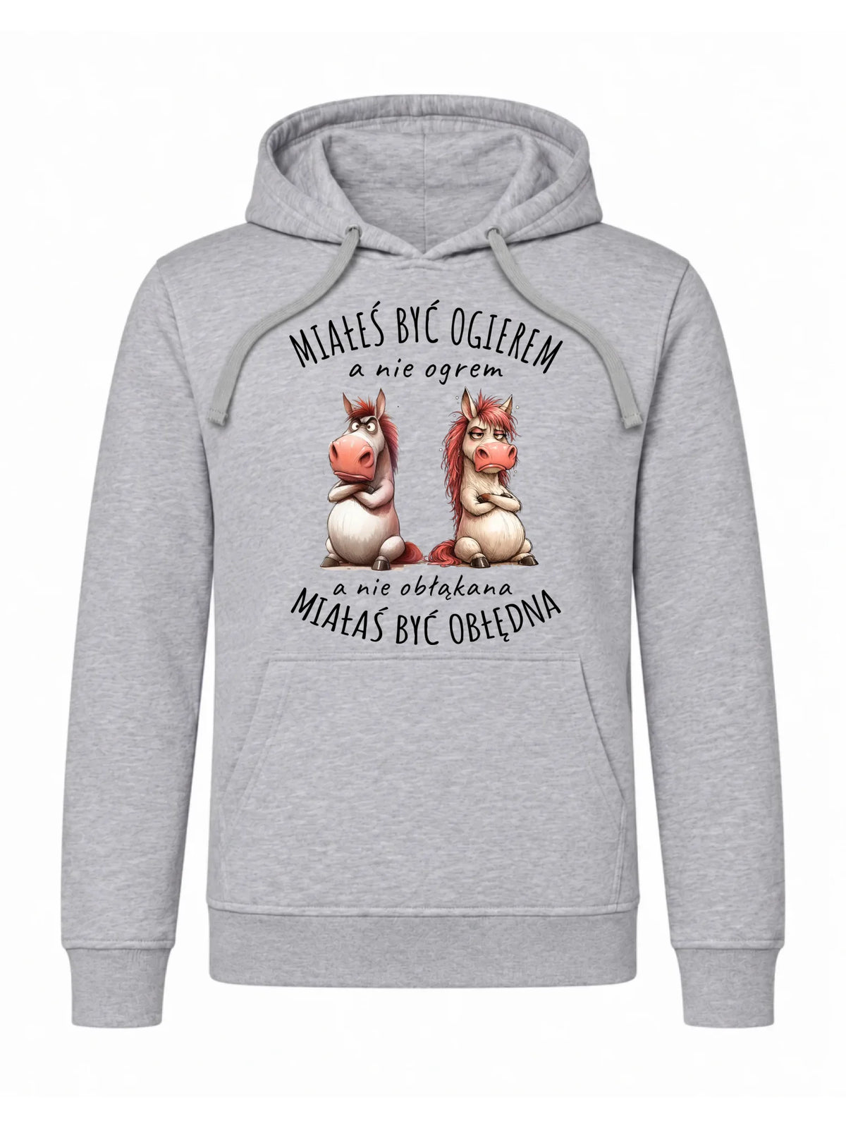 Bluza męska z kapturem - Ogier & Obłędna - śmieszna W85