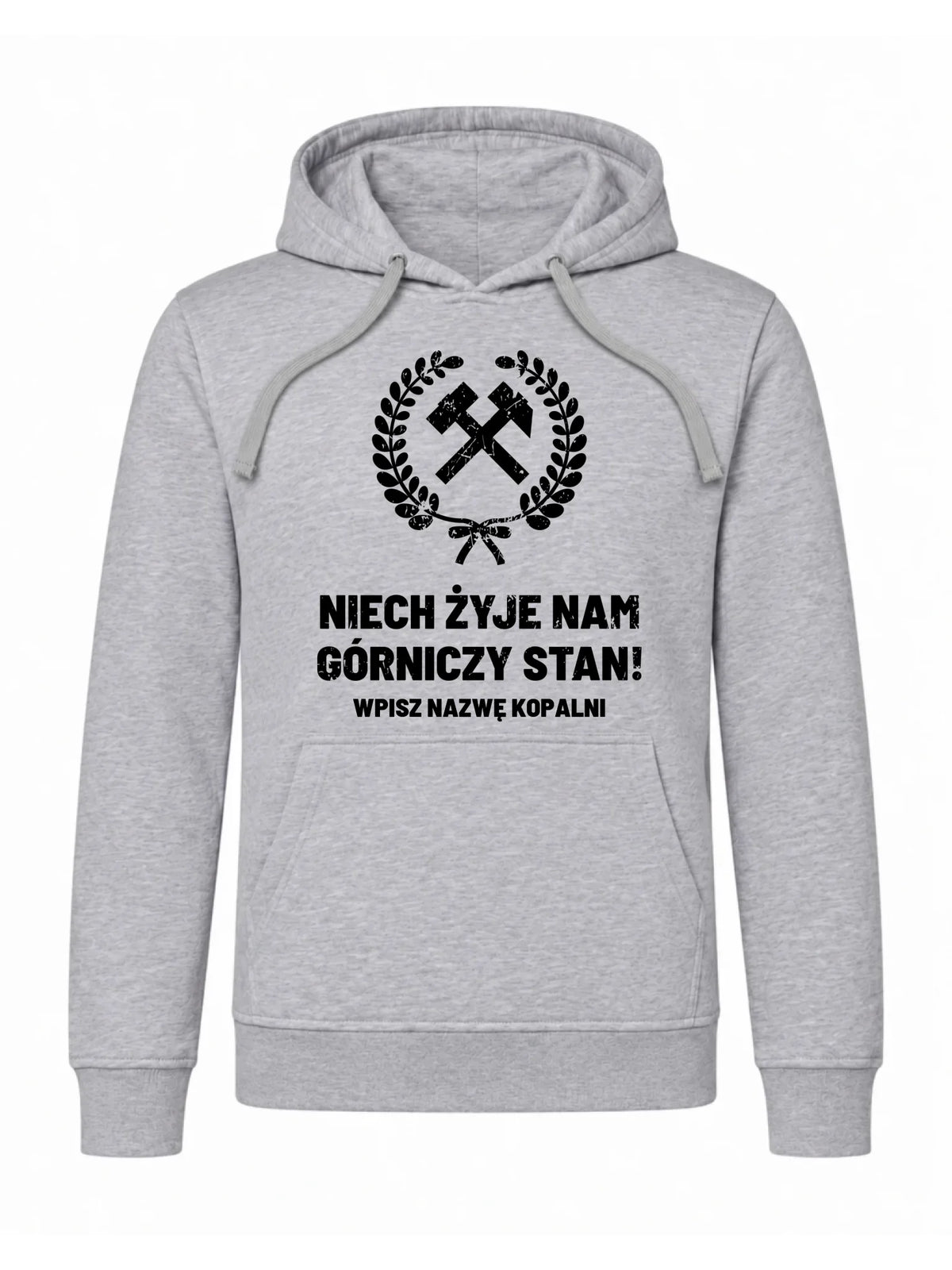 Bluza męska z kapturem i nazwą kopalni dla górnika - Niech żyje nam górniczy stan
