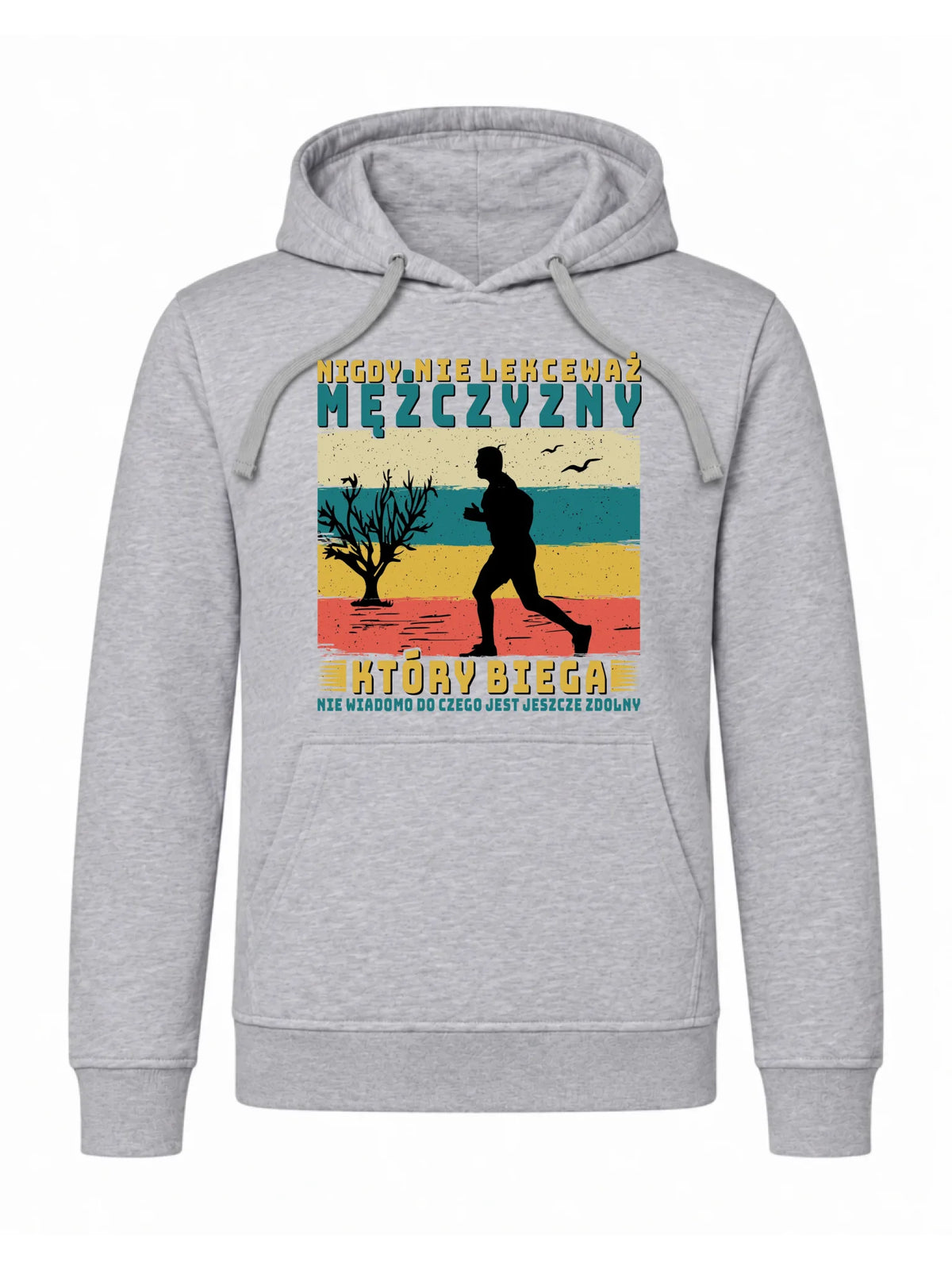 Bluza męska z kapturem dla biegacza - Nigdy nie lekceważ HB03