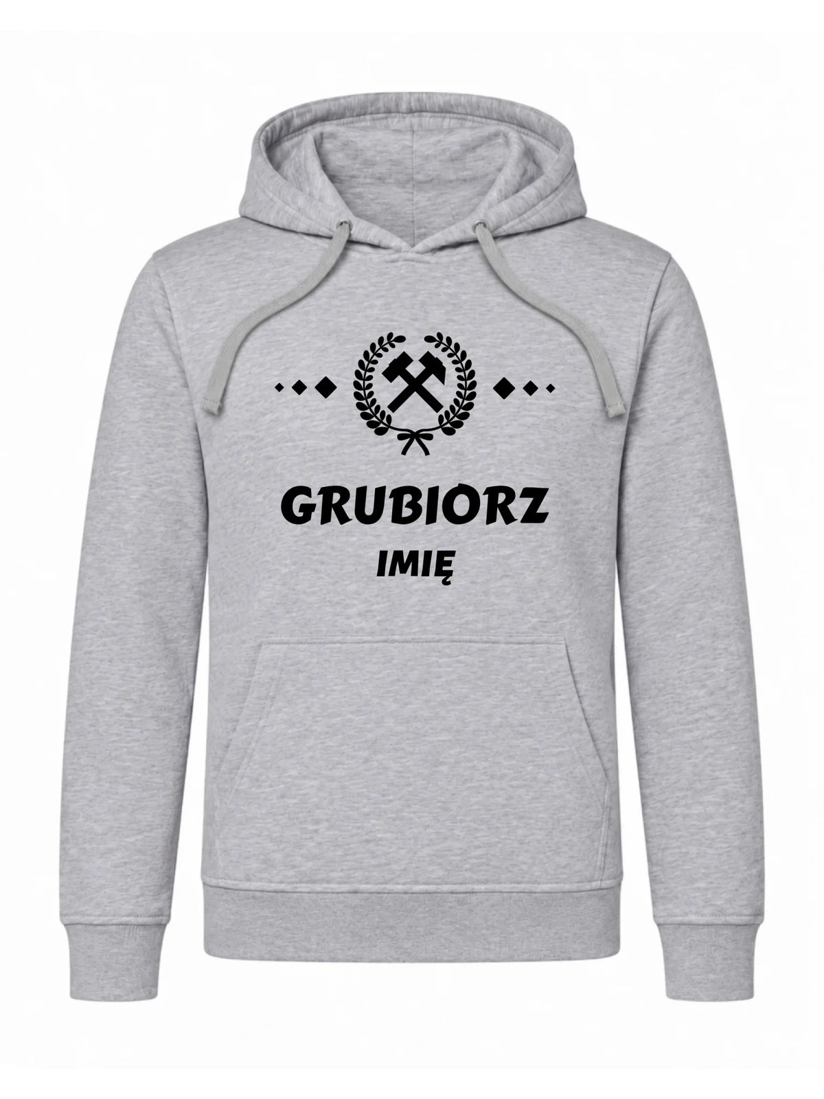 Bluza męska z kapturem i imieniem dla górnika - Grubiorz