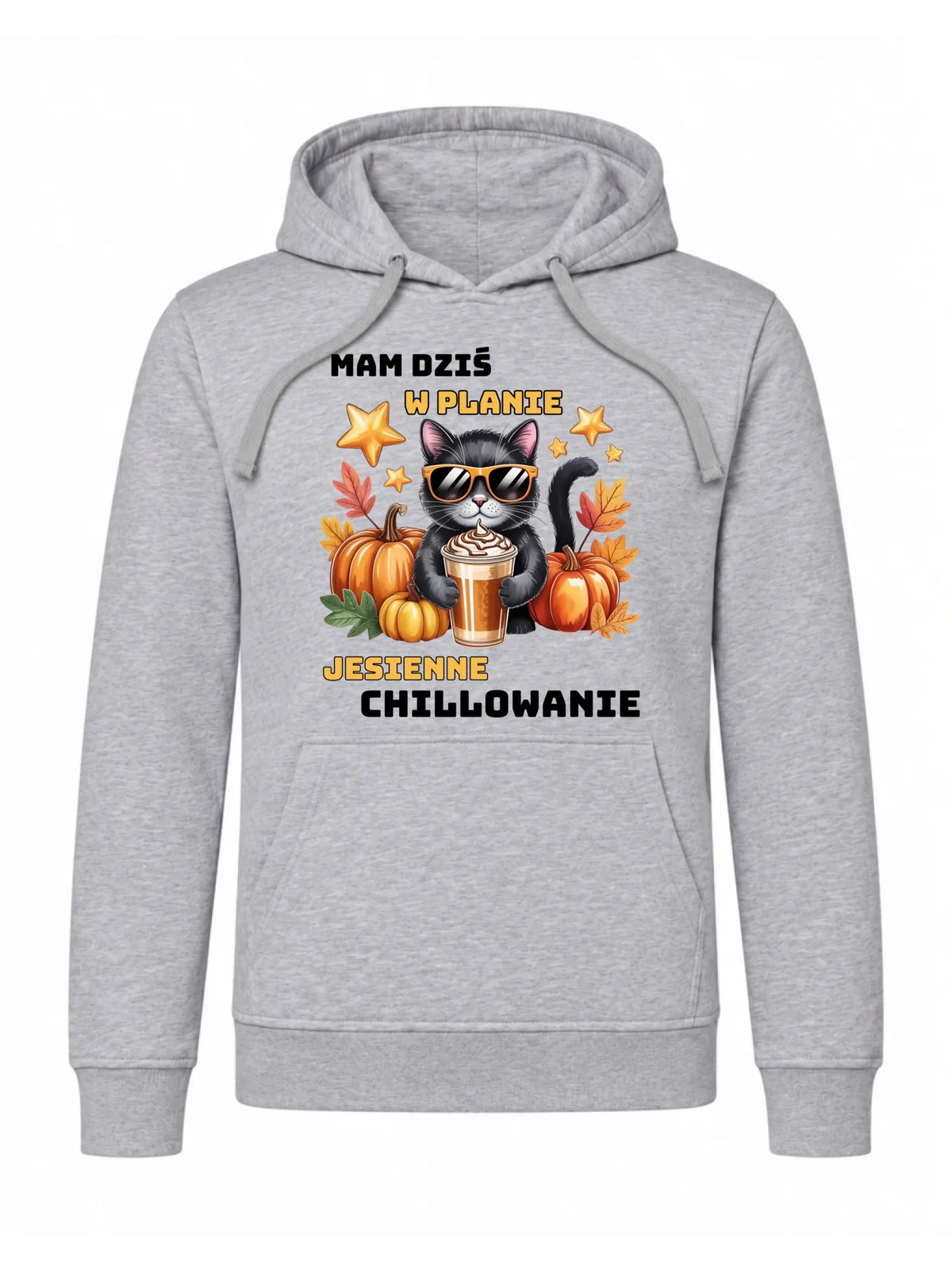 Bluza męska z kapturem jesienna - Mam dziś w planie jesienne chillowanie JS34