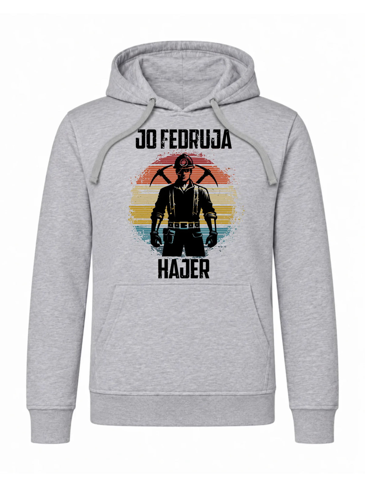 Bluza męska z kapturem dla górnika - Jo fedruja Hajer