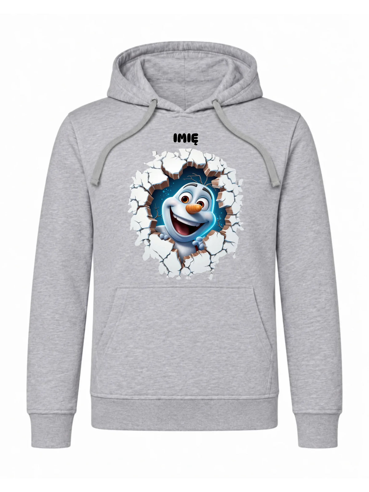 Bluza męska z kapturem świąteczna - Bałwan 3D - personalizowana BN84