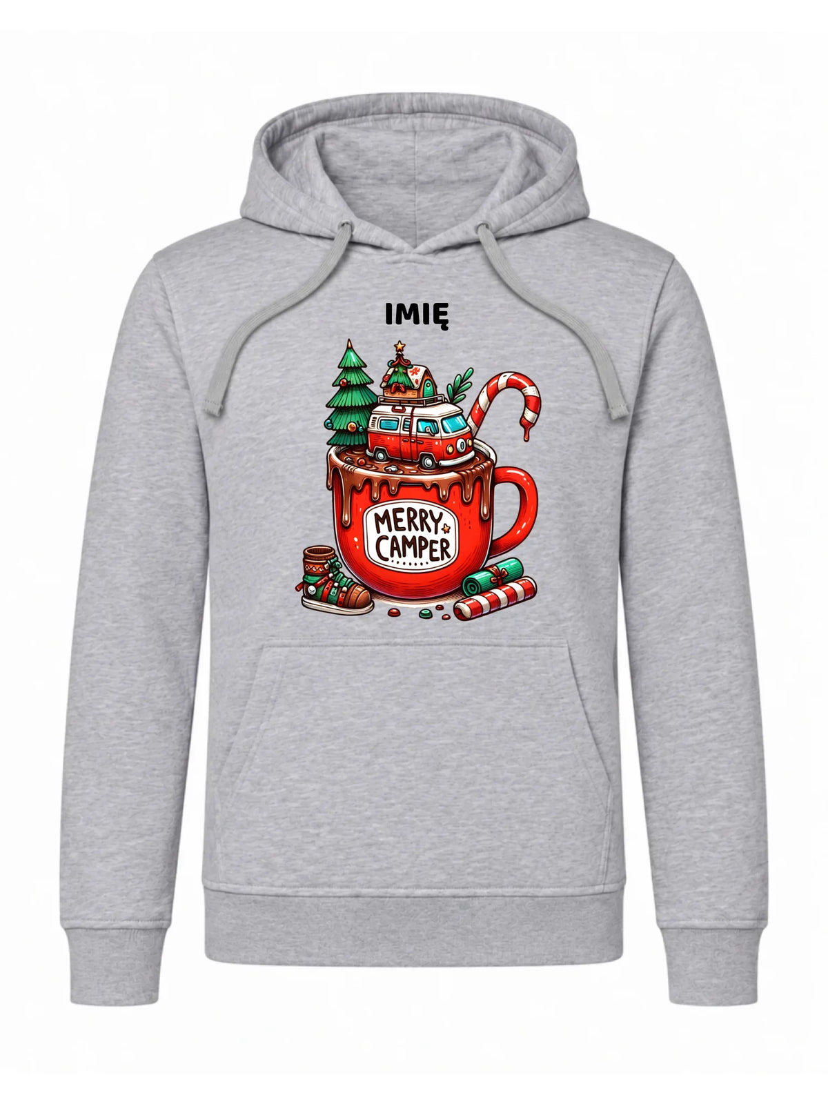 Bluza męska z kapturem świąteczna - Kamper Merry Camper - personalizowana BN43